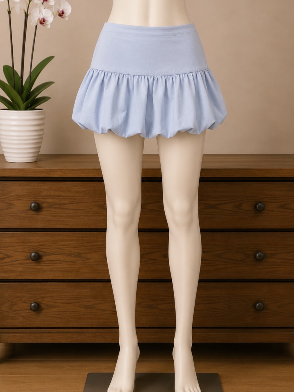 Madden Girl Light Blue Tiered Bubble Skirt Various sizes available